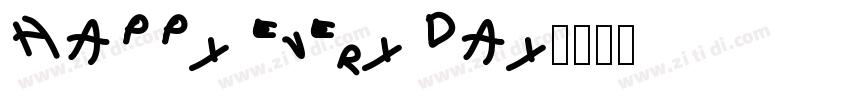 Happy every day字体转换